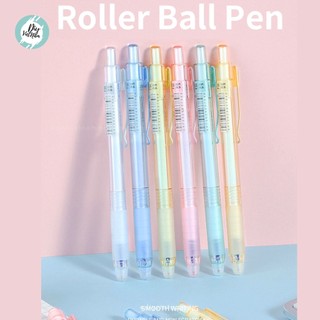 Bút bấm roller ball pastel mực xóa được