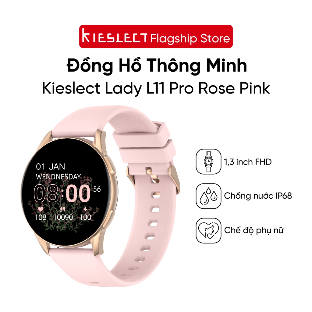 Đồng Hồ Thông Minh Cho Nữ Kieslect L11 Pro AMOLED - Khả Năng Theo Dõi Nhịp Tim, Nồng Độ Oxy Trong Máu