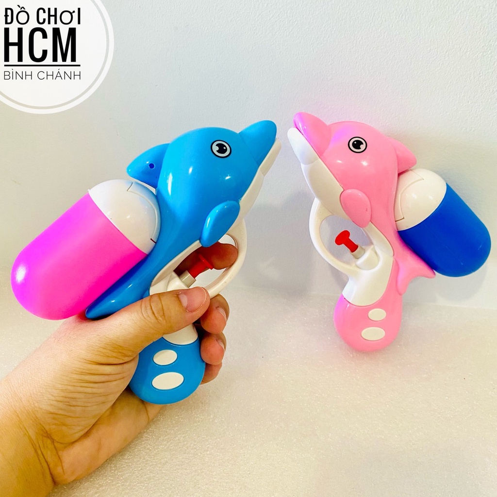 Đồ chơi trẻ em súng bắn nước mini hình cá heo dễ thương dành cho bé đi chơi hồ bơi, biển, súng đồ chơi