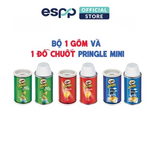Combo đồ chuốt và gôm hình hủ khoai Pringle chất liệu kim loại (Giao màu ngẫu nhiên) - HELIX
