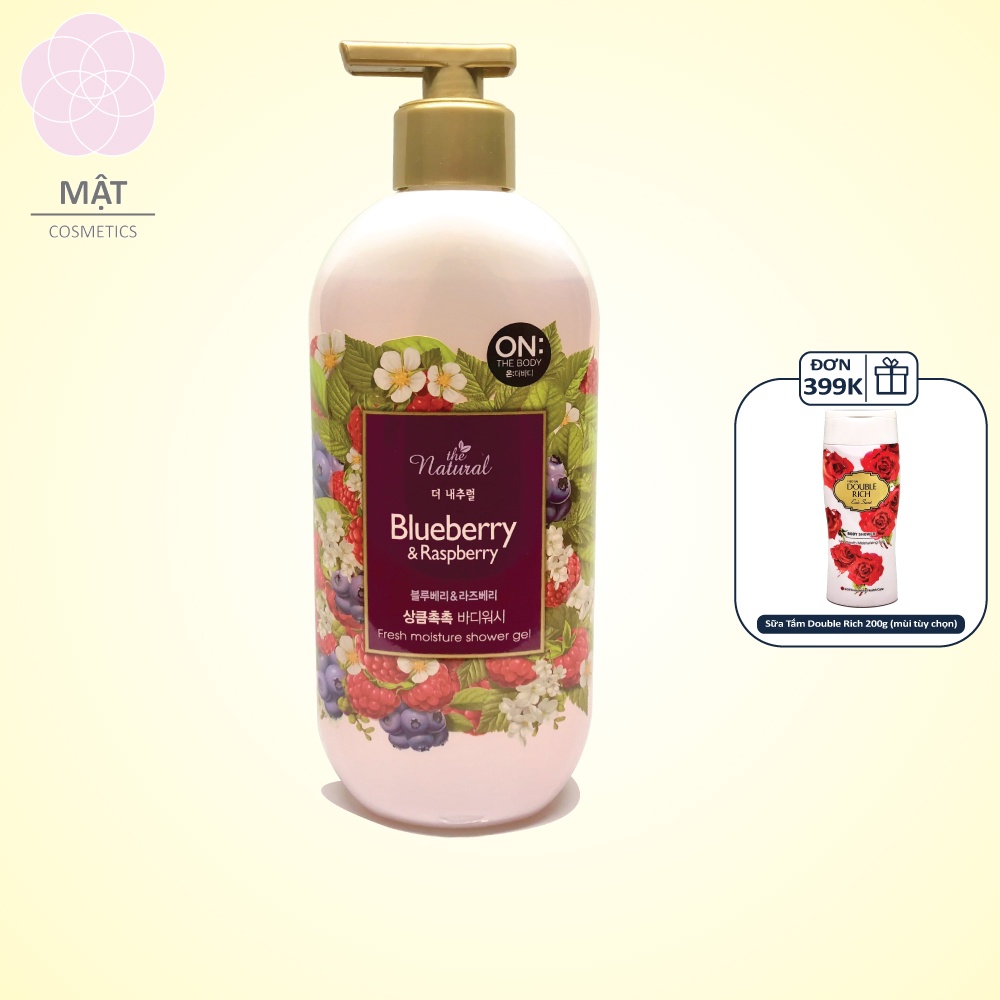 Sữa tắm On The Body Natural  Blueberry & Raspberry 500g