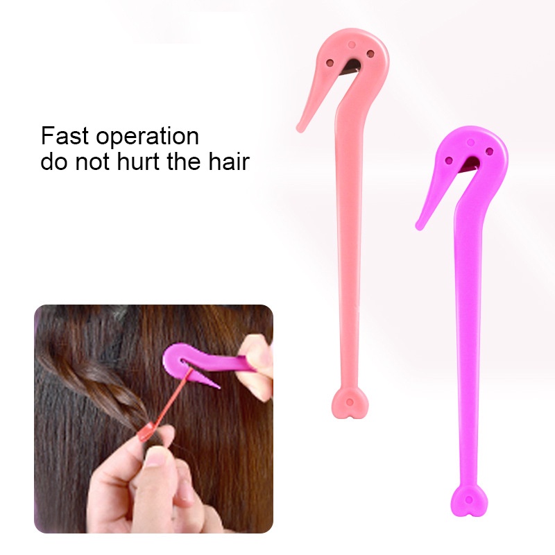 Set 4 Dụng Cụ Bện Tóc Hình Chuột Bằng Kim Loại