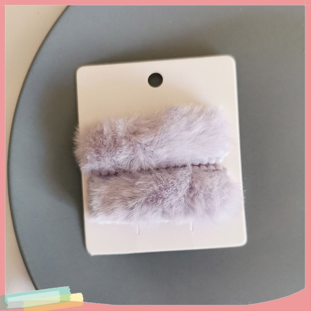 Set 2 Kẹp Tóc Màu Trơn Thời Trang Cho Nữ