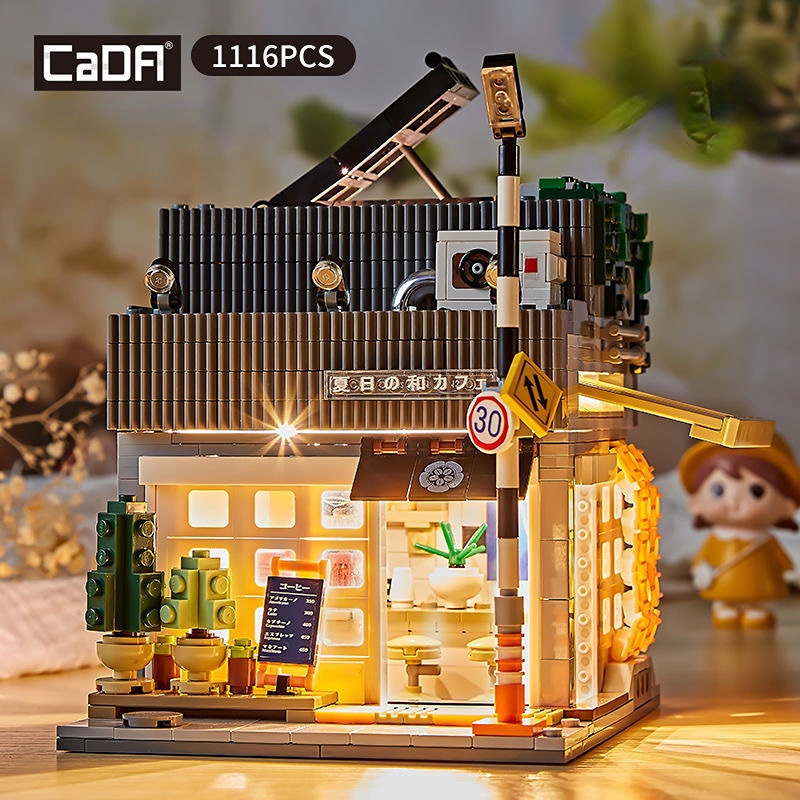 đồ chơi Lắp ráp Mô hình xếp hình CaDA C66007 Creative Expert Ideas Street View Moc Summer Breeze Coffee Shop Cafe Corner