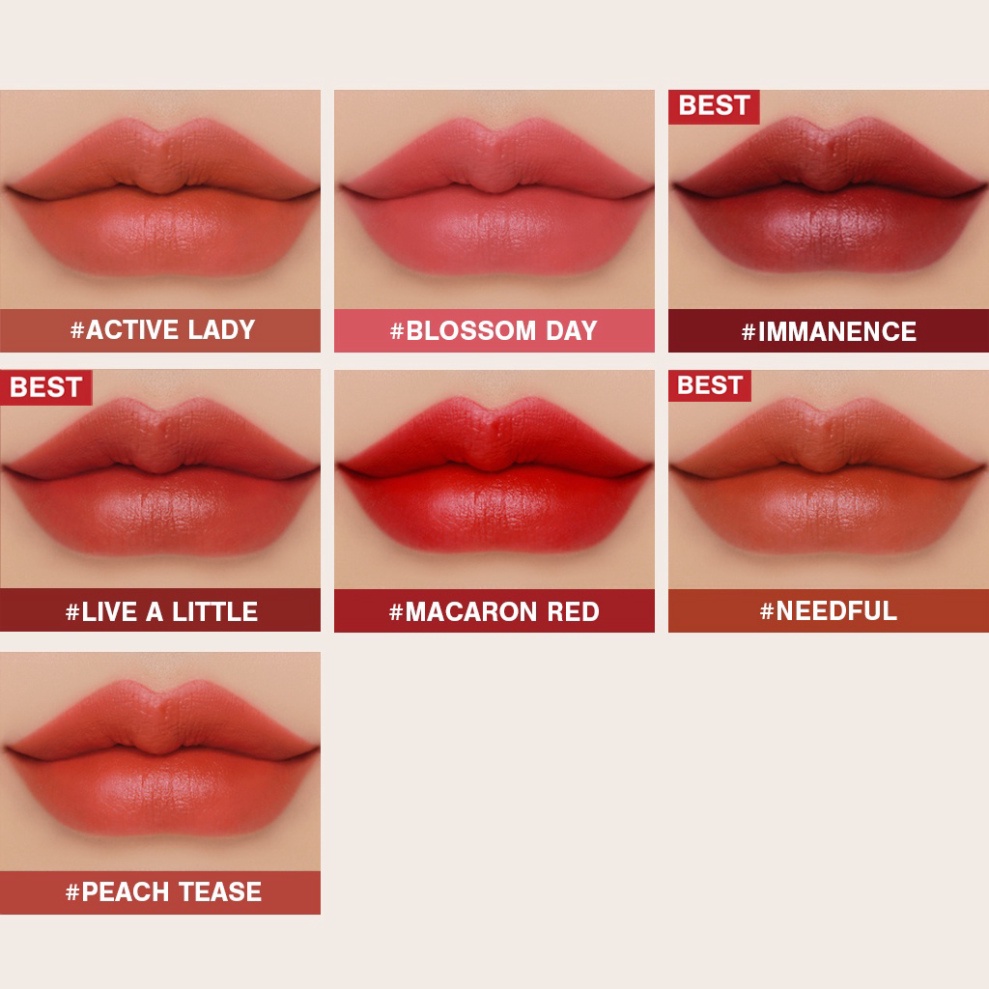 Son Kem Lì 3CE Mịn Nhẹ Như Mây 3CE Cloud Lip Tint 4g