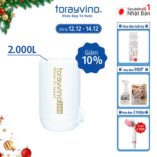 Bộ lọc nước Torayvino MKC.2000B uống trực tiếp - Màng lọc sợi rỗng - Giữ nguyên khoáng chất