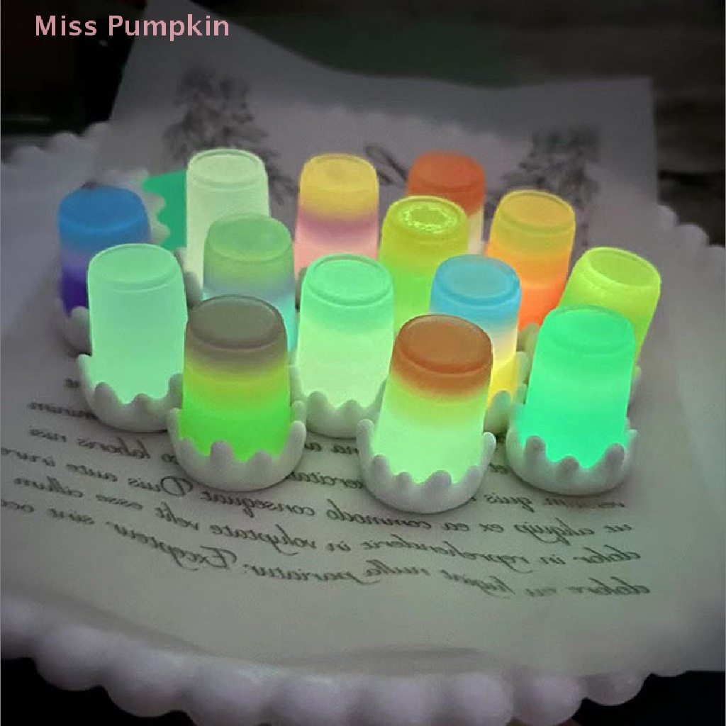 Bộ 4 Hũ Đựng Trà / Mật Ong Mini Dạ Quang Độc Đáo Trang Trí Nhà Búp Bê