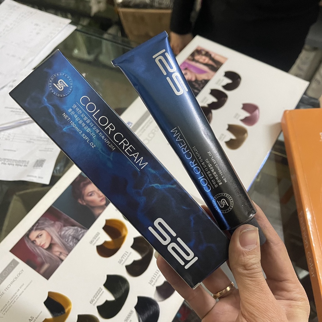 Màu nhuộm tóc collagen S21 Lên màu trực tiếp 1 đập 100ml cho salon