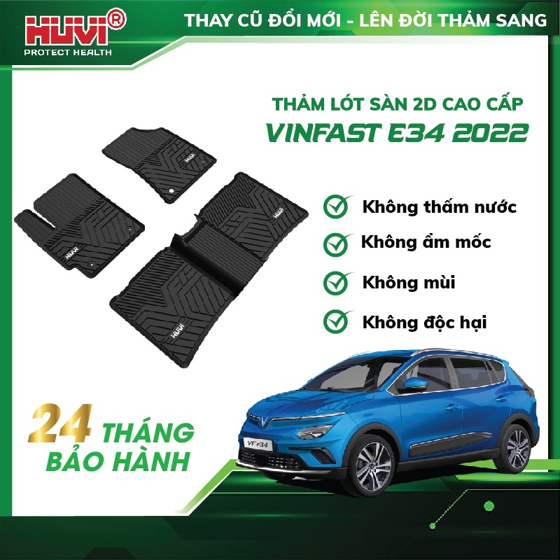 Thảm trải sàn xe hơi Vinfast E34 2022 không ngấm nước, không ẩm mốc, không trơn trượt.