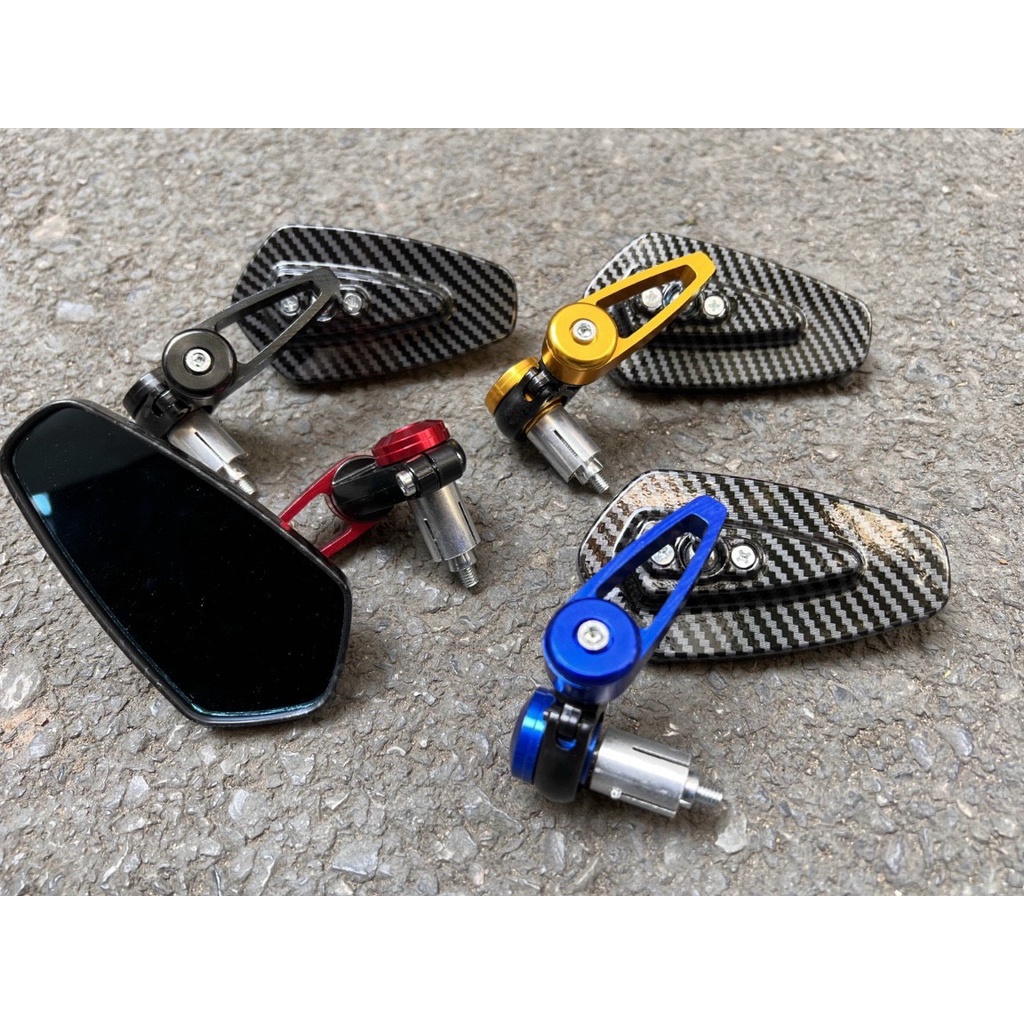 Gương Gù Gắn Tay Lái mặt Lưng Carbon Hàng Cực Đẹp