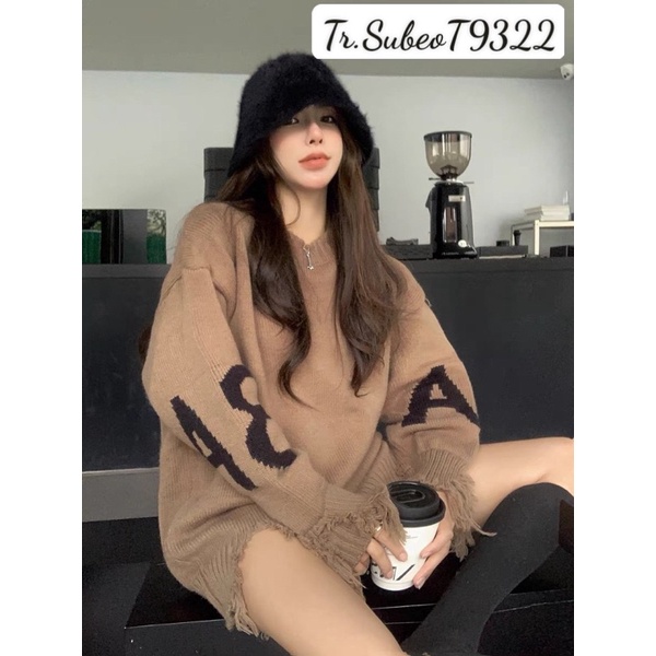 ÁO LEN CHỮ RÁCH 4 MÀU