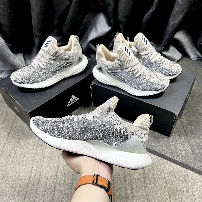 Giày thể thao sneaker alpha tiêu, alphabounce tiêu nam nữ bản cao Cấp giày tiêu xám chạy bộ tập gym