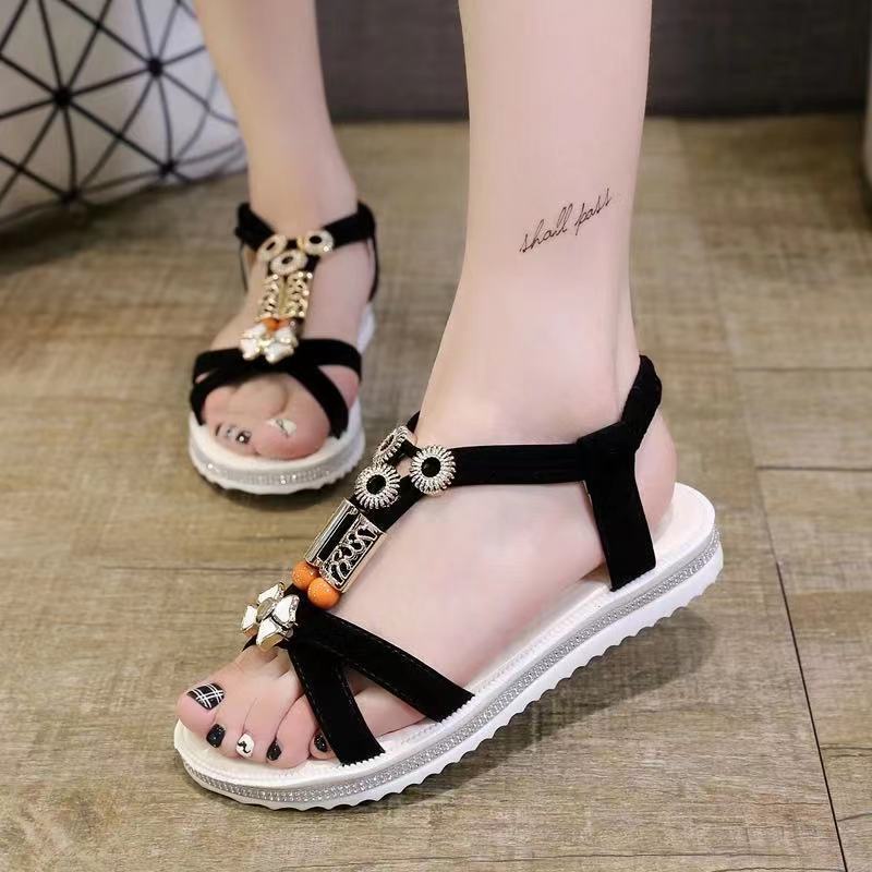 Giày Sandal Đế Bằng Phong Cách Bohemian Thời Trang Cho Nữ