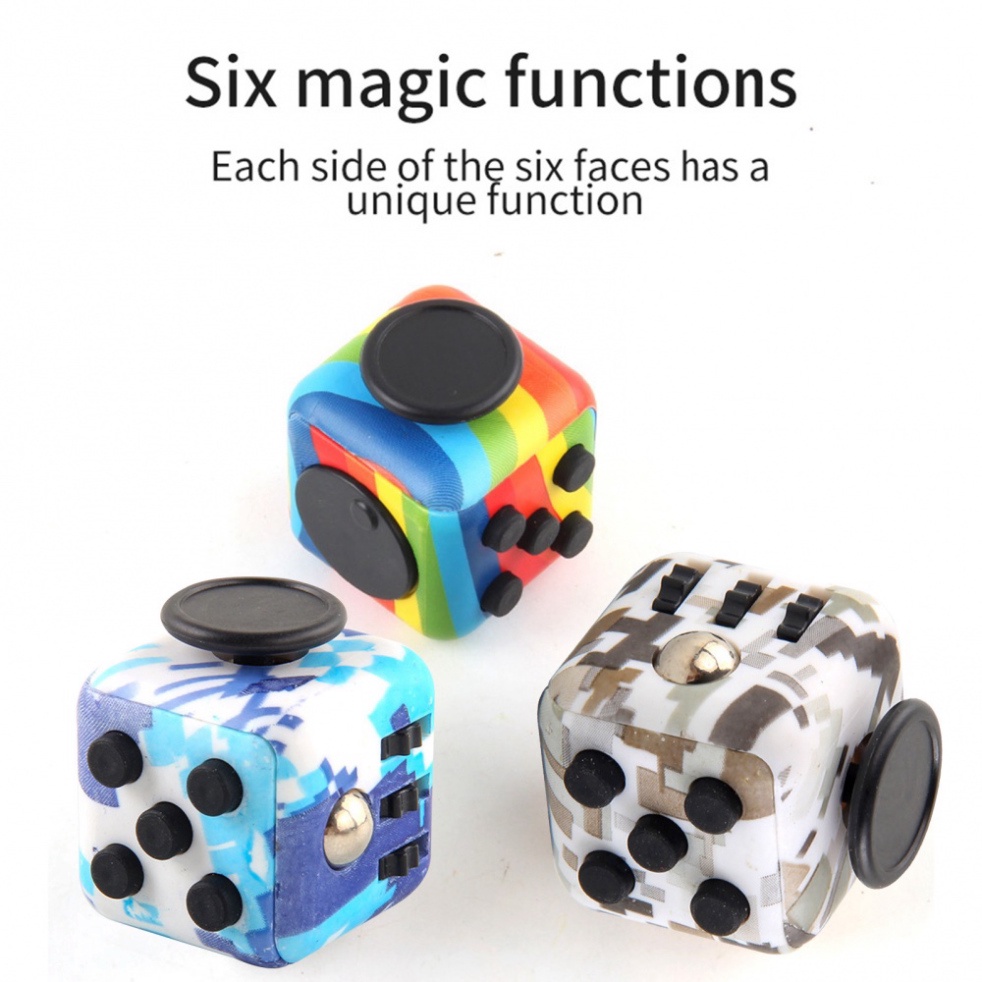 Đồ Chơi Fidget Cube 6 Mặt giúp làm giảm stress học hành Hiệu Quả