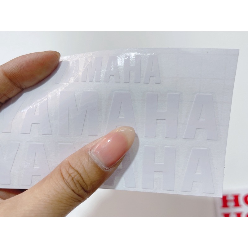 Bộ 3 tem dán chữ Honda Yamaha mẫu chìm size lớn, có sẵn keo mặt sau