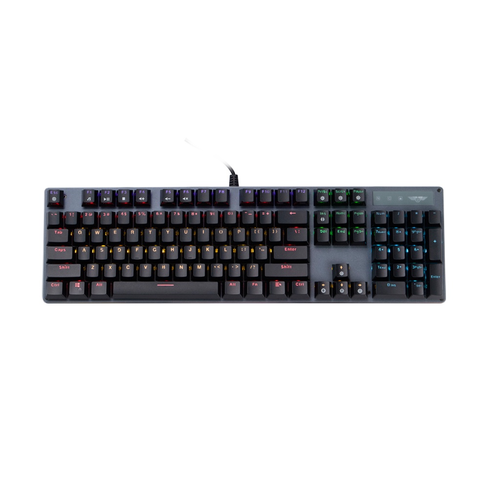 Bàn phím cơ có dây Gaming Newmen GM551, hotswap, chống nước, chống bụi, ánh sáng RGB, DIY tùy chỉnh, bảo hành 24 tháng