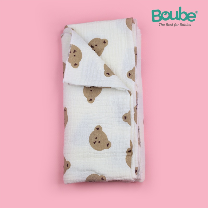 Khăn xô, khăn tắm cho trẻ sơ sinh và trẻ nhỏ loại lớn Boube - Chất liệu cotton mềm mại, hút ẩm tốt, an toàn cho bé.