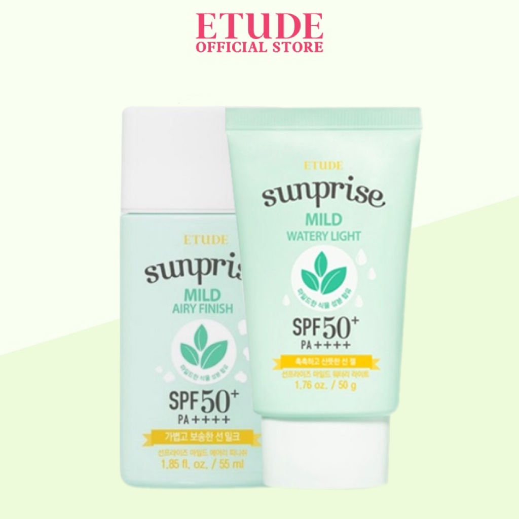 Gel sữa chống nắng dịu nhẹ Etude Sunprise Mild Suncreen SPF50+ PA++++ 50g mát dịu thấm nhanh và mỏng nhẹ