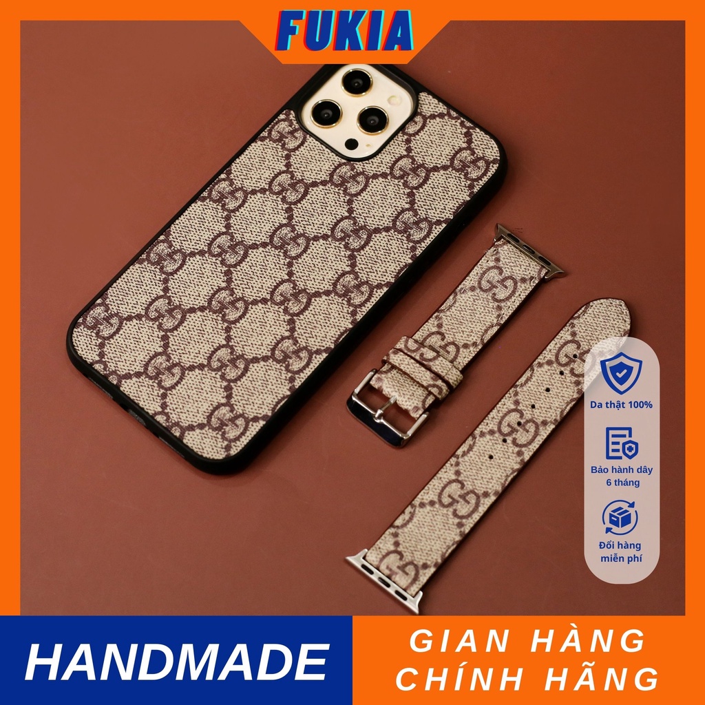 Combo dây và ốp da thủ công G.C basic dành cho Đồng hồ thông minh/ Đồng hồ cơ và Iphone CB033