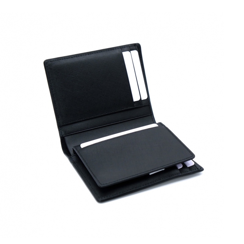 Ví da bóp da Harda form đứng kèm lá chất liệu da Saffiano cao cấp