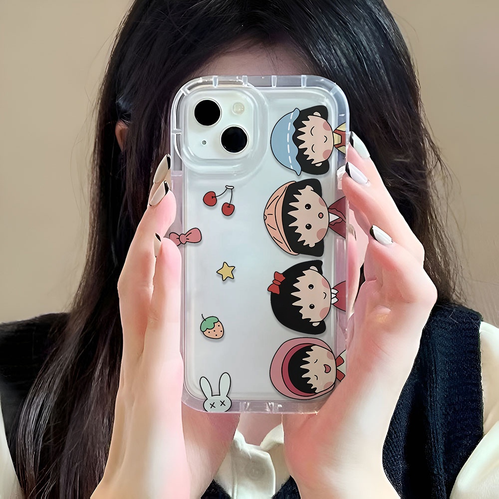 Ốp Điện Thoại Trong Suốt In Hình Maruko Cho iphone 14promax 11 13 12 7Plus X XS Max