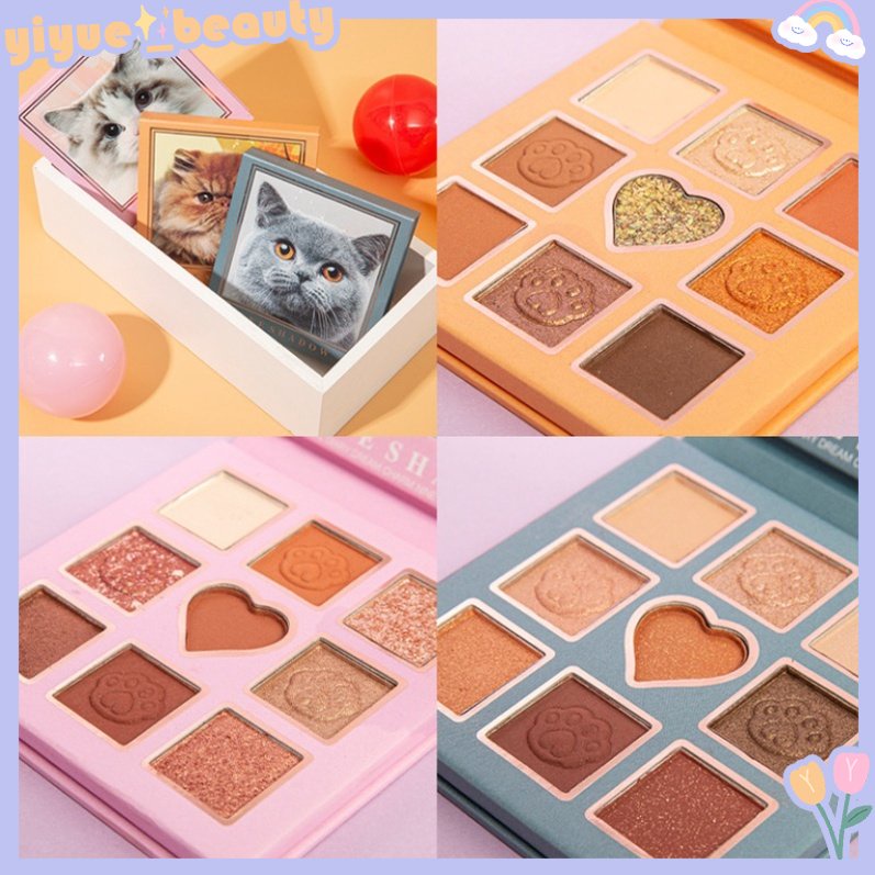 Bảng Phấn Mắt 9 Màu Lì Lấp Lánh Dành Cho Trang Điểm