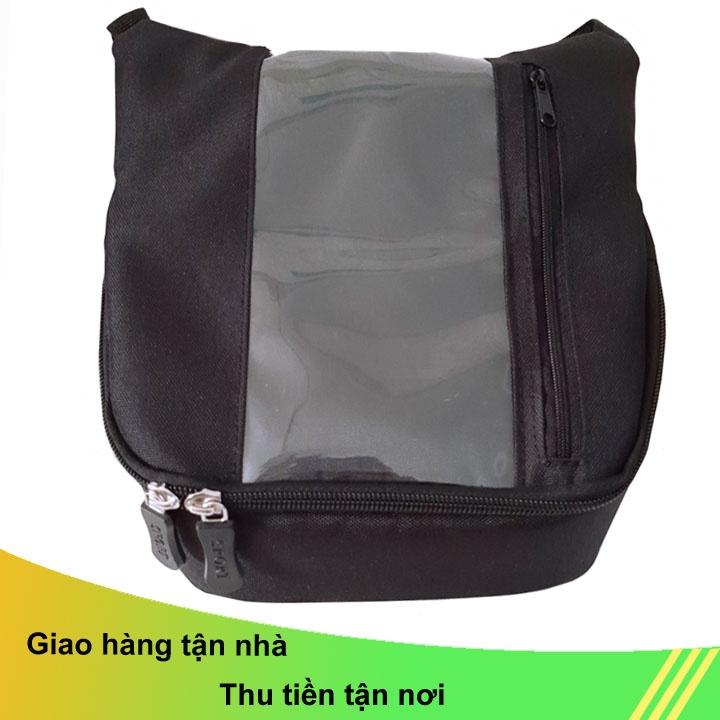 Túi đựng điện thoại treo đầu xe máy mẫu đứng vải bố chuyên dụng Sunha dành cho xe ôm công nghệ phiên bản mới,