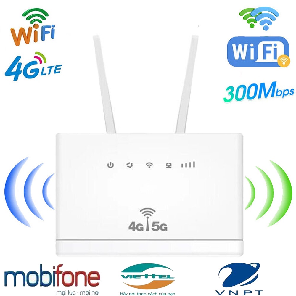 ✅Bộ Phát Wifi  4g/5g LTE 4G CPE tốc độ 300Mbps 3 Cổng Lan , Kết Nối 32 Thiết Bị, Lắp thẻ SIM để sử dụng WIFI