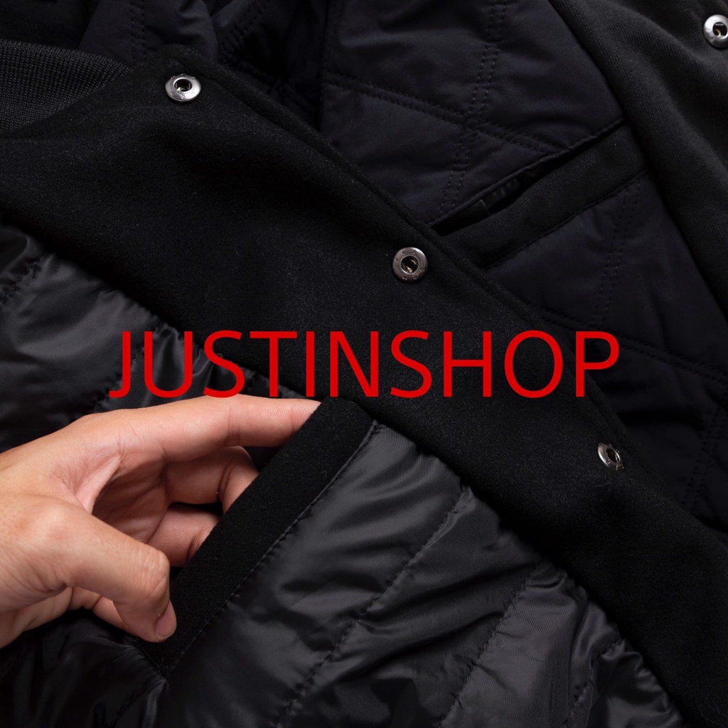 Áo Khoác Bomber MLB NY 3 Lớp Lót Trần Bông, Áo Khoác Varsity nam nữ unisex - JUSTINSHOP