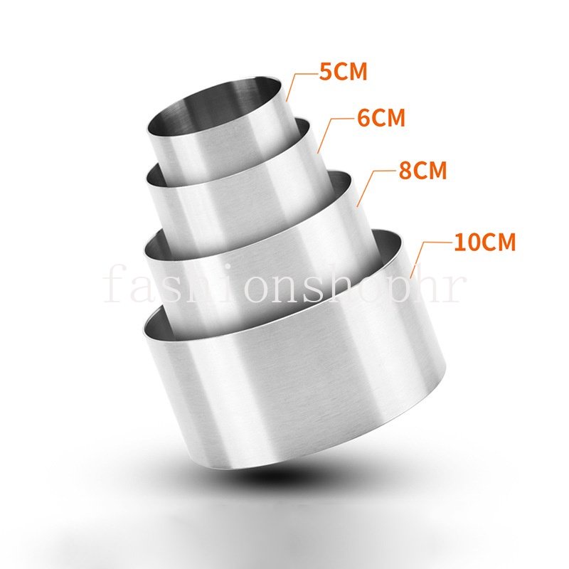 Khuôn Làm Bánh Mousse Hình Tròn Bằng Thép Không Gỉ