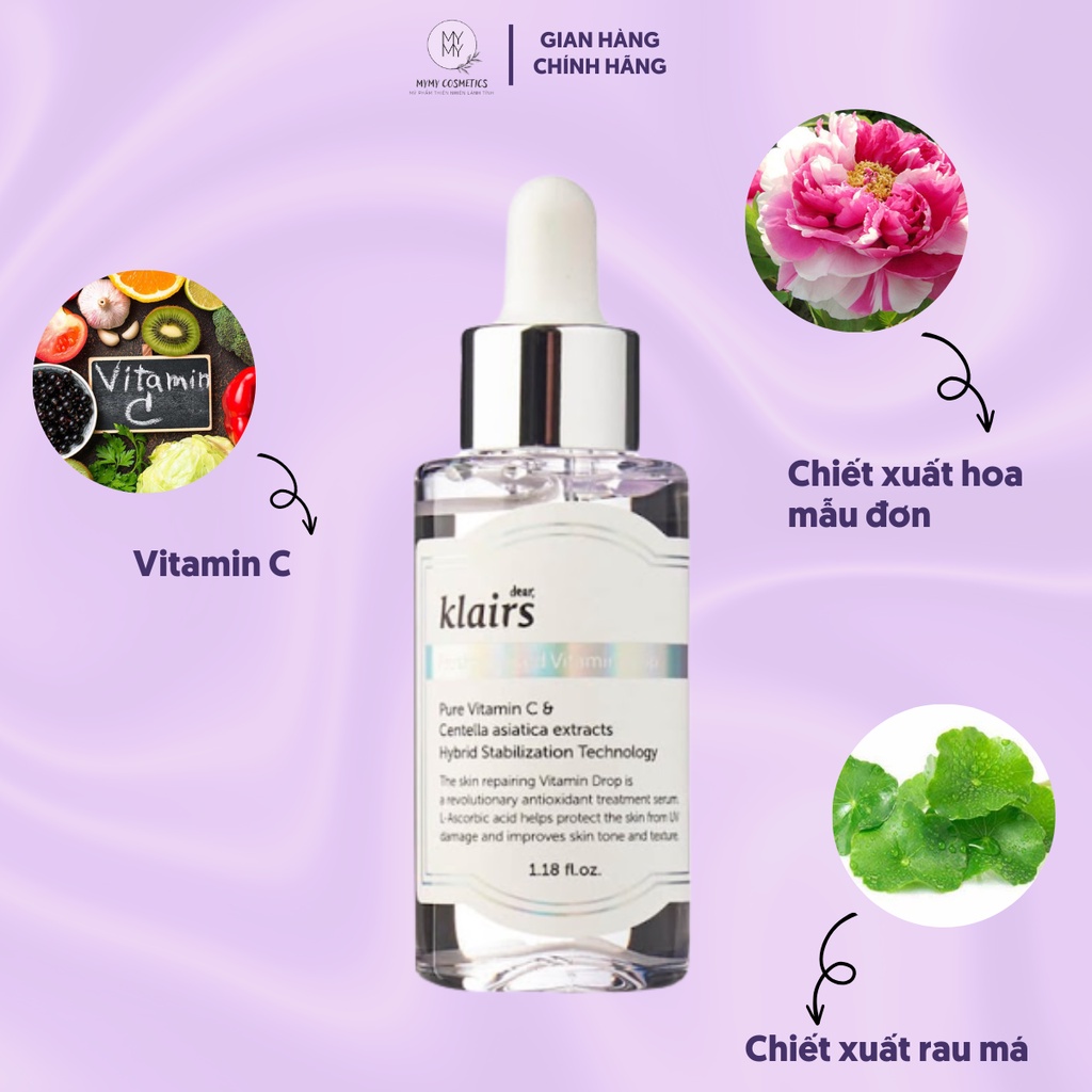 Tinh Chất Sáng Da Dear Klairs Freshly Juiced Vitamin Drop Giúp Dưỡng Sáng Và Trẻ Hóa Làn Da 35ml