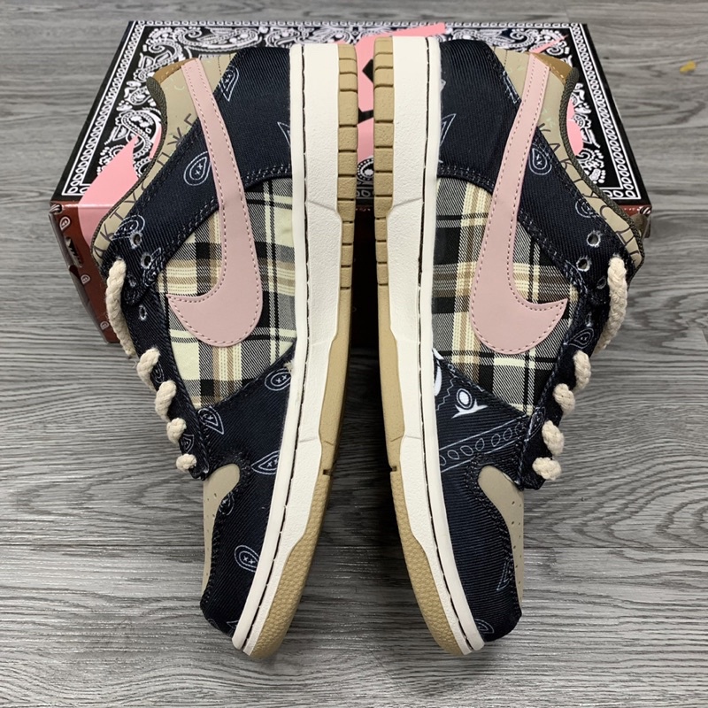 Giày Thể Thao Giày Travis Scott X SB Dunk Low PRM QS 'Cact Màu Nâu Đen , Giày SB Dunk Low Travis Scott nâu-Ảnh thật