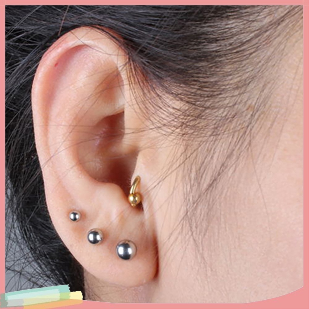 Bông tai xỏ quả cầu thép thời trang độc đáo dành cho nữ