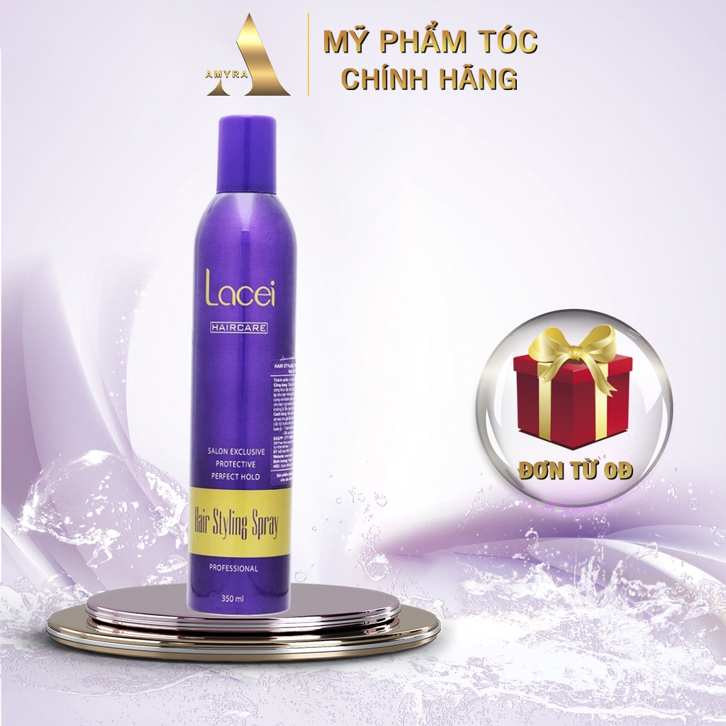 Gôm xịt tạo kiểu tóc Lacei giữ nếp tóc cho cả nam và nữ 350ml GO01