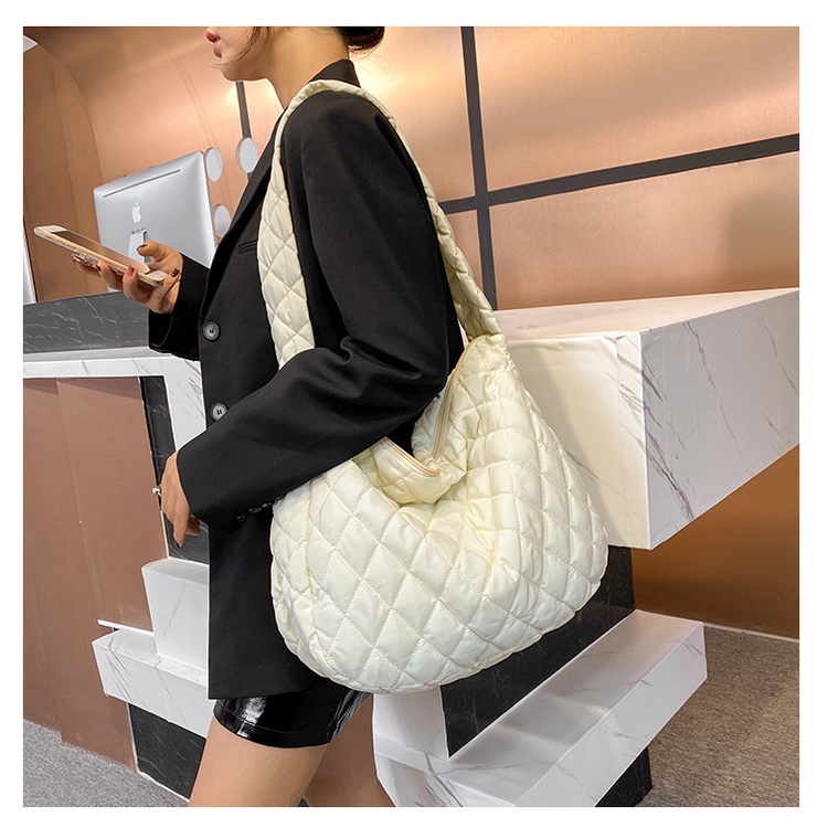 Túi tote đeo vai canvas xốp ô vuông đi học Ulzzang Bigsize công sở có lớp lót hàng đẹp HT806