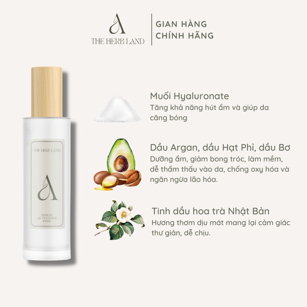 Dung dịch vệ sinh và chăm sóc cao cấp - Hygiene Oil Cleanser - The Herb Land 100ml