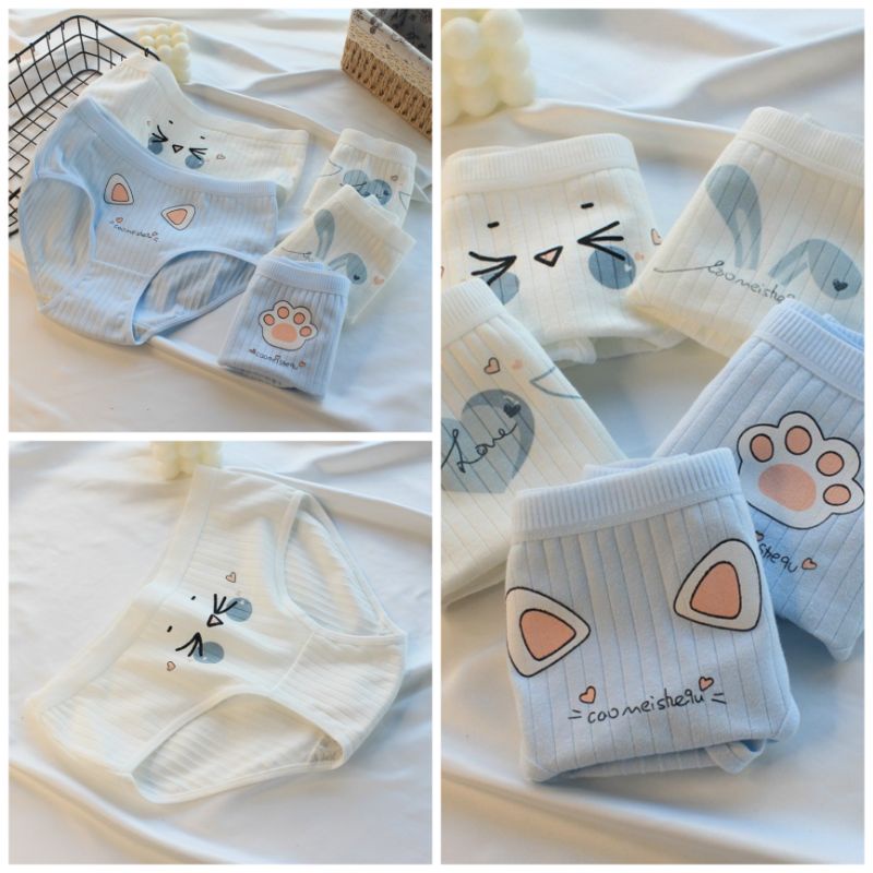 💖Sét 5 Quần Lót Bé Gái💖Quần Coton-Kháng Khuẩn In Họa Tiết Siêu Xinh
