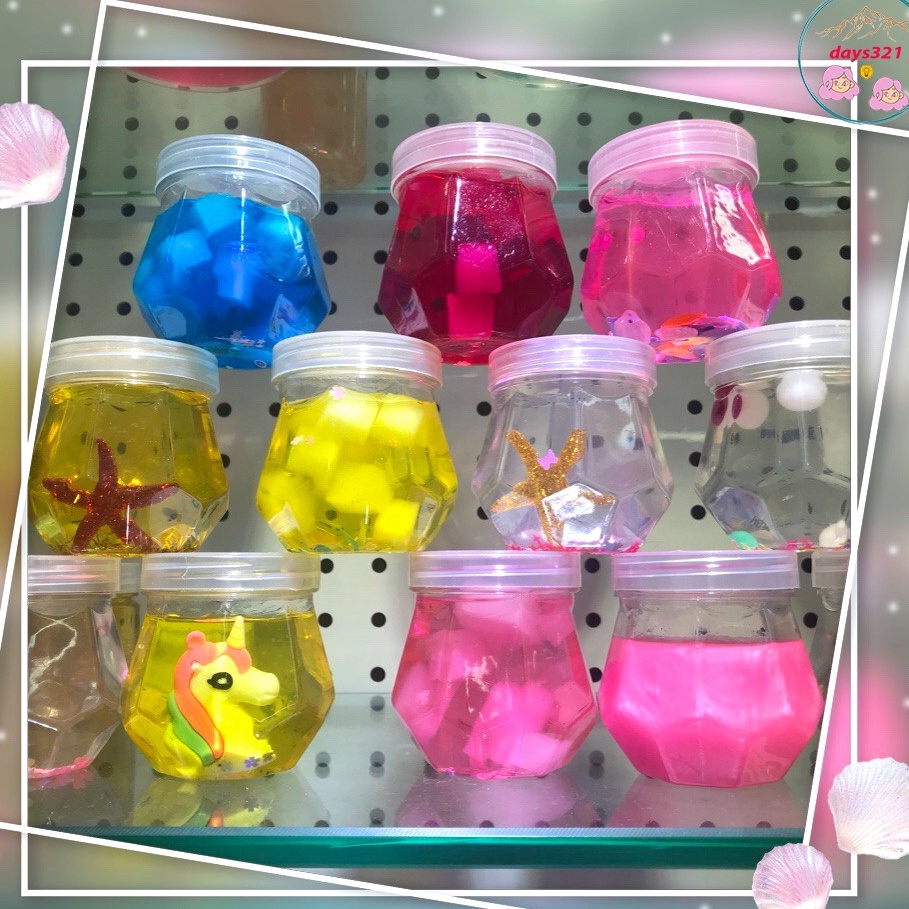 Slime sao biển thạch bi cá ngựa hộp 150ml 6 cạnh Đồ chơi hũ slam chất nhầy ma thuật squishy