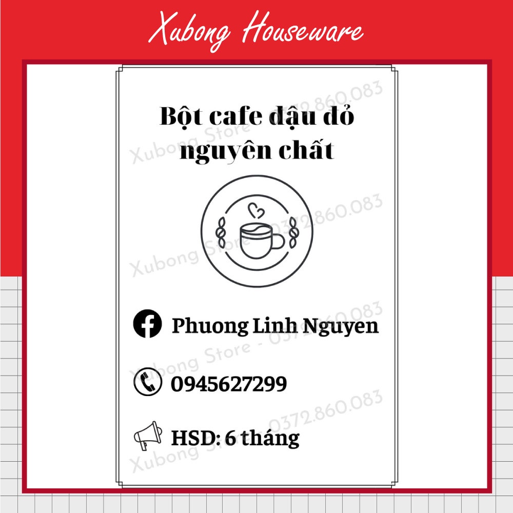 Nhãn Dán Trang Trí Sản phẩm - Tem Vận Chuyển In Nhiệt A6 Theo Thông Tin Khách Gửi Có Keo Dán Sẵn