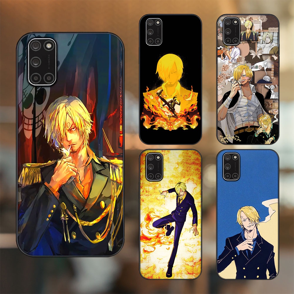Ốp lưng Oppo A52, A92 viền đen in hình Sanji One Piece Đảo Hải Tặc