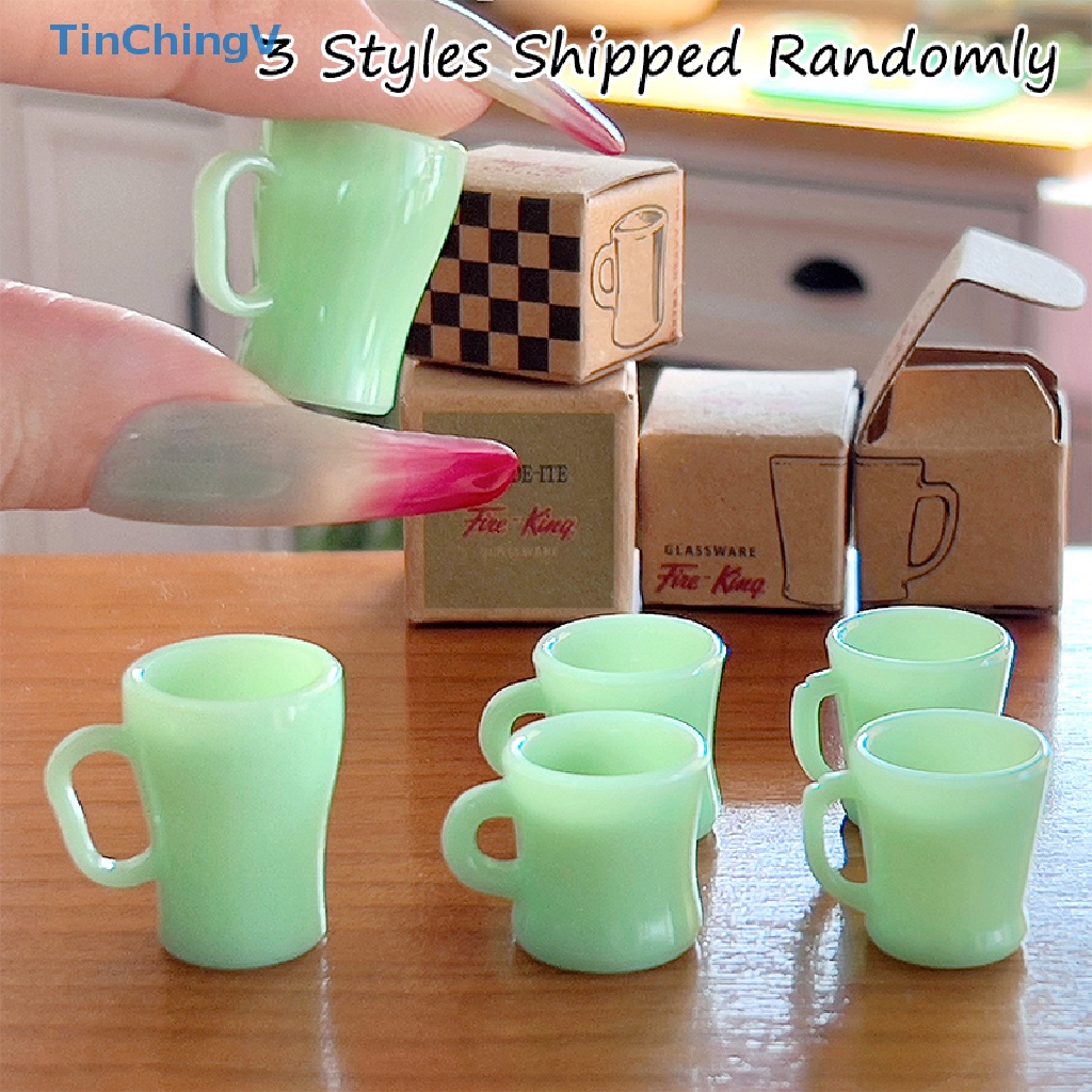1 Bộ Cốc Uống Nước Soda Dùng Trang Trí Nhà Búp Bê 1: 6