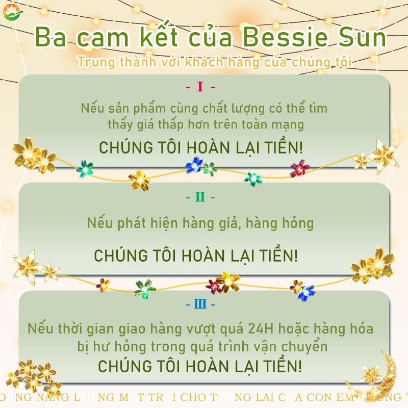 Bessie Sun Đèn trụ cổng, Đèn hàng rào, Đèn sân vườn năng lượng mặt trời - Đèn LED chống thấm  nước 15cm/20cm/30cm