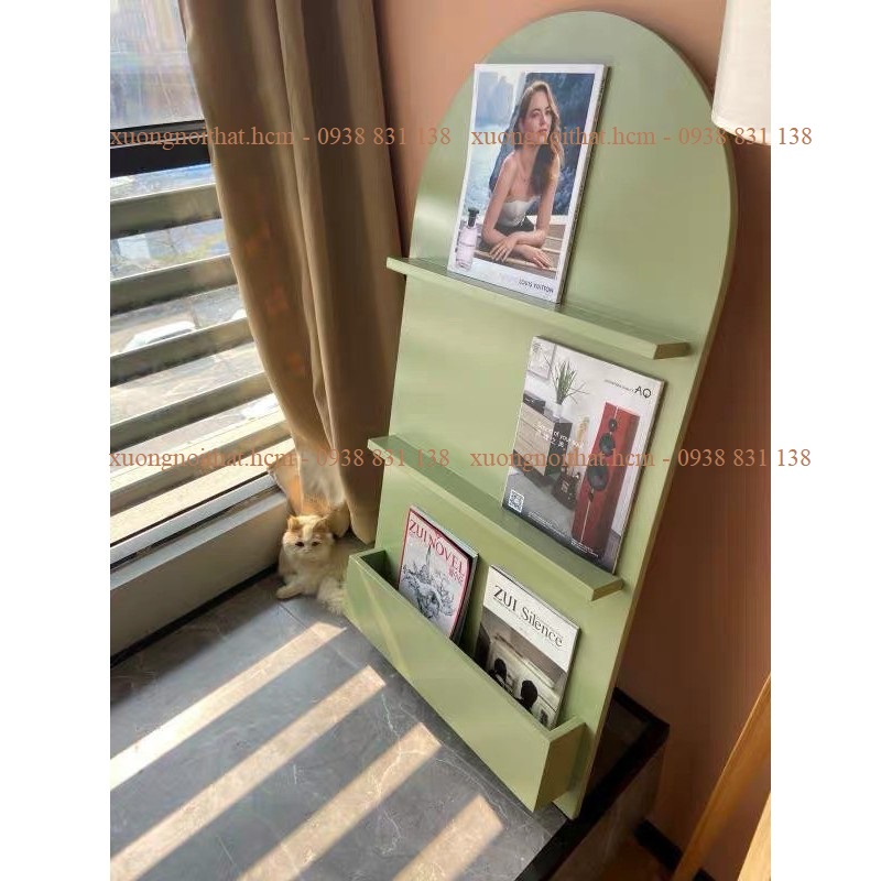 *Ảnh thật* kệ  nail gỗ trang trí bo tròn kích thước 1m1x60cm #xuongnoithat.hcm