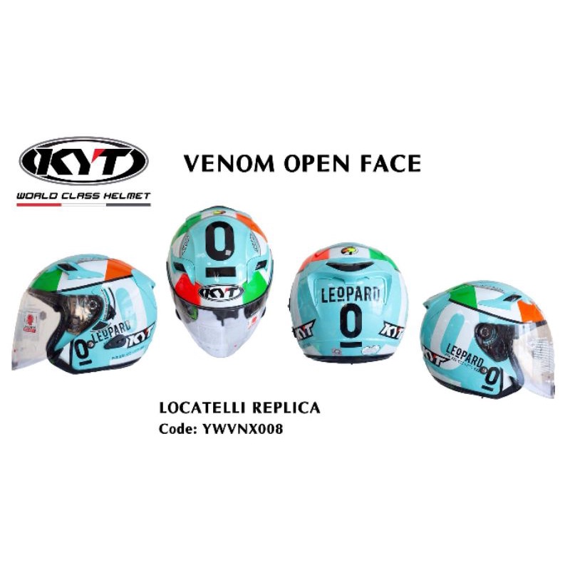 Nón bảo hiểm KYT 3/4 , Mũ bảo hiểm KYT 3/4 Venom