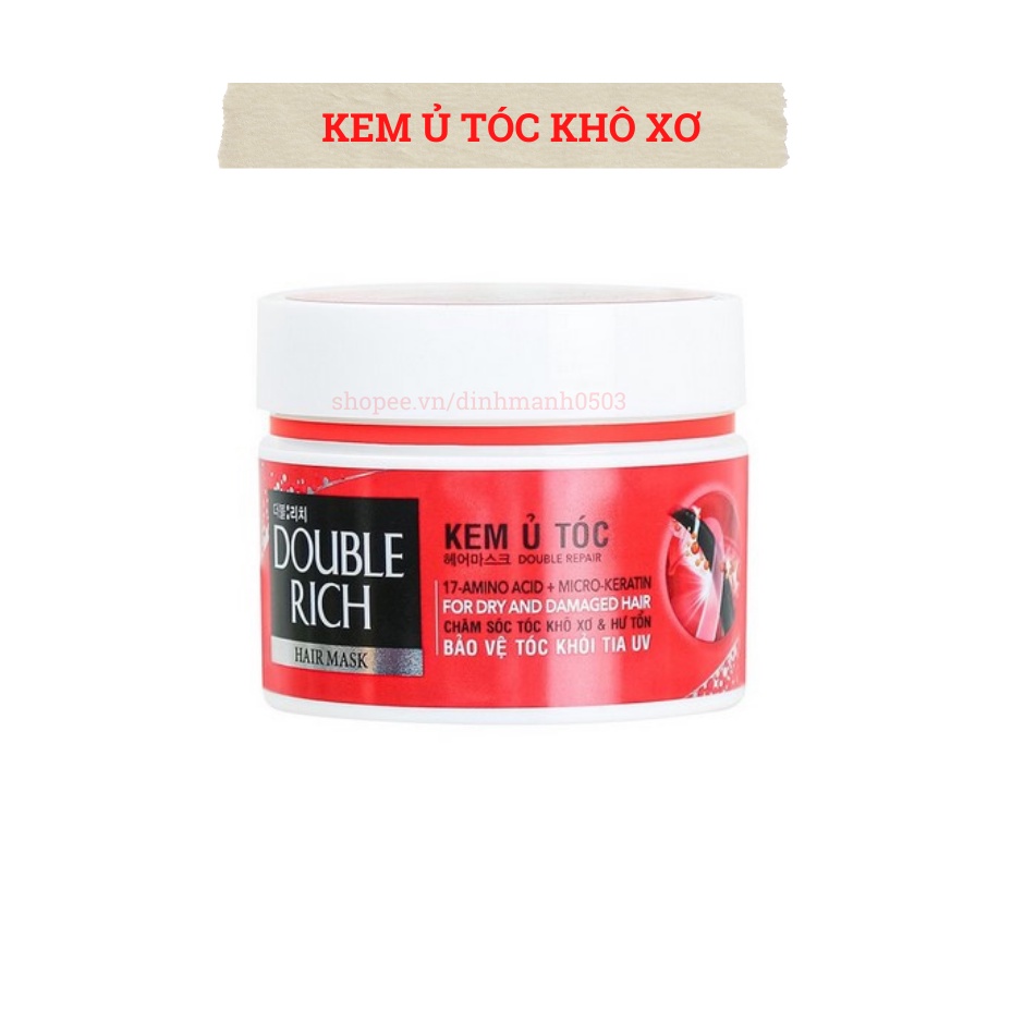 Kem Ủ Tóc  Làm Giảm Khô Sơ, Hư Tổn, Tóc Nhuộm Double Rich Hair Mask 150g