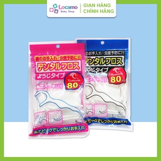 Tăm chỉ nha khoa Oral Kichi chi nha khoa co cán Gói 80 Chiếc