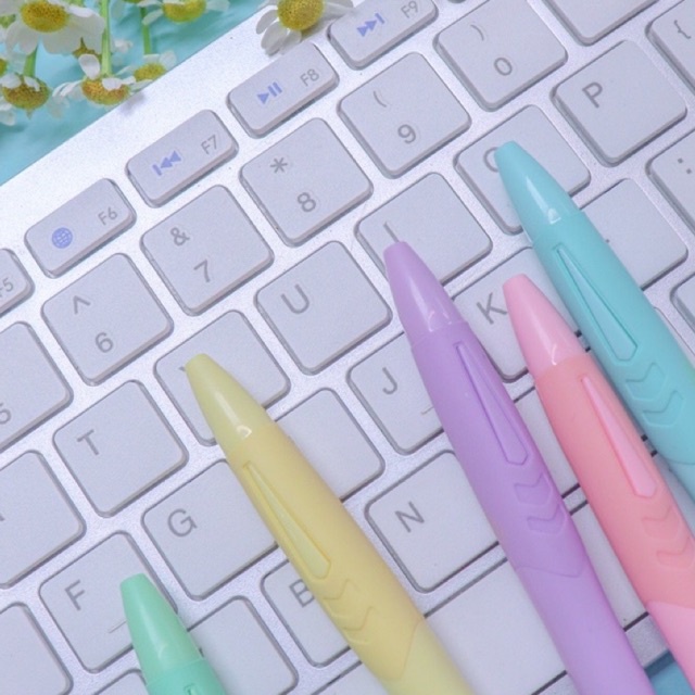 SET 5 cây bút gel mực xanh 0.6mm Pazto vỏ nhiều màu pastel xinh xắn Thiên Long Fo-GelB039