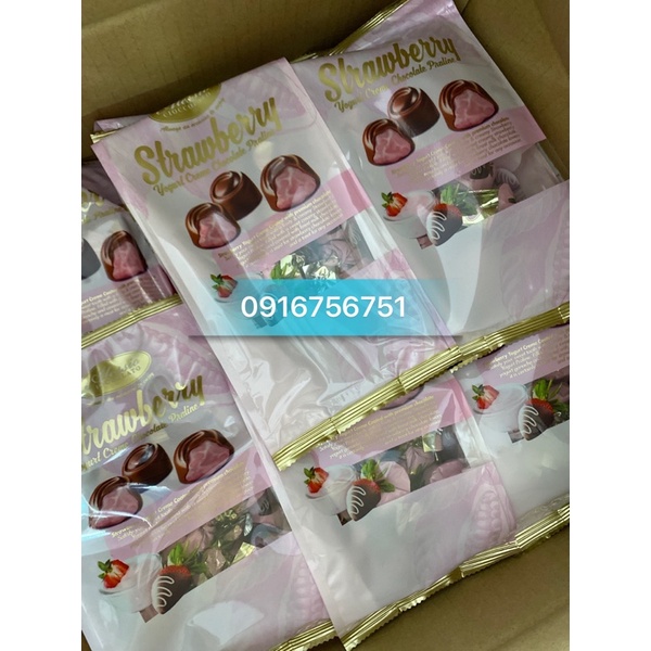 Socola Alessio 250g nhân kem dâu nhập khẩu malaysia