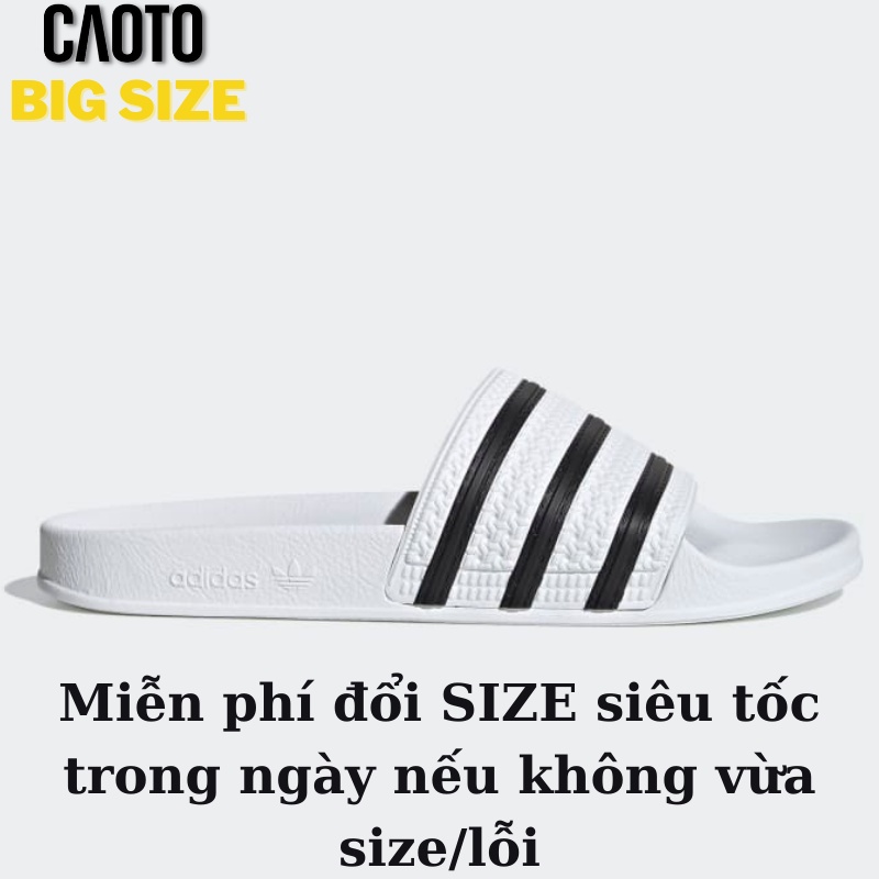 Dép Nam Quai Ngang Originals Adilette Đế Mềm Màu Trắng Big Size - Dép Quai Ngang Big Size Nam 45 46 47 48