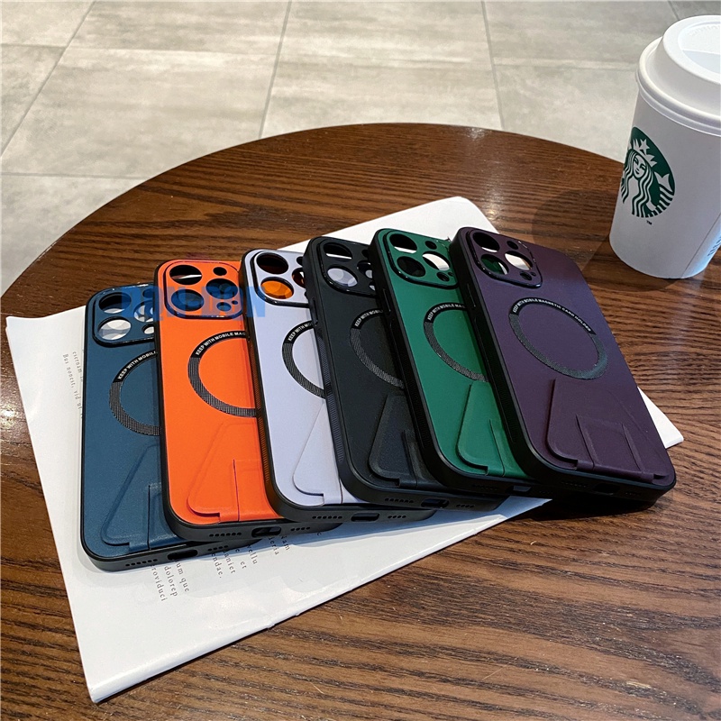 Ốp Điện Thoại Da Màu Tím Nhạt Có Thể Thu Gọn Cho compatible for iPhone x xr xs Max 11 12 13 14 Pro Max